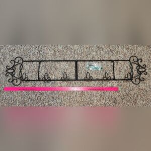 Home Decorators Black Wrought Iron Wall Hanging Bracket, 46 x 9.5 x 2.5